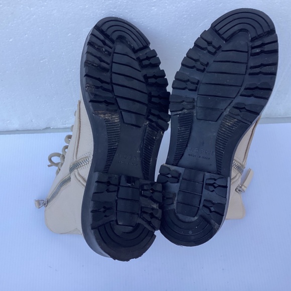 M Gemi Benedetta Sand Beige Combat Boots Like New Size 37 / 6.5 - Picture 7 of 9